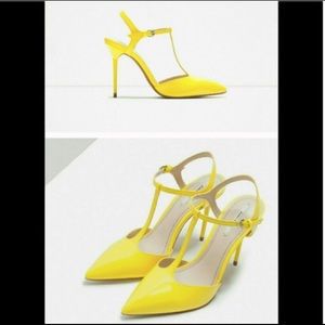 Zara yellow heels 💛